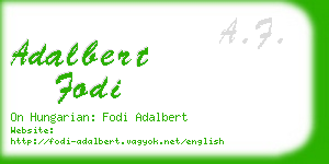 adalbert fodi business card